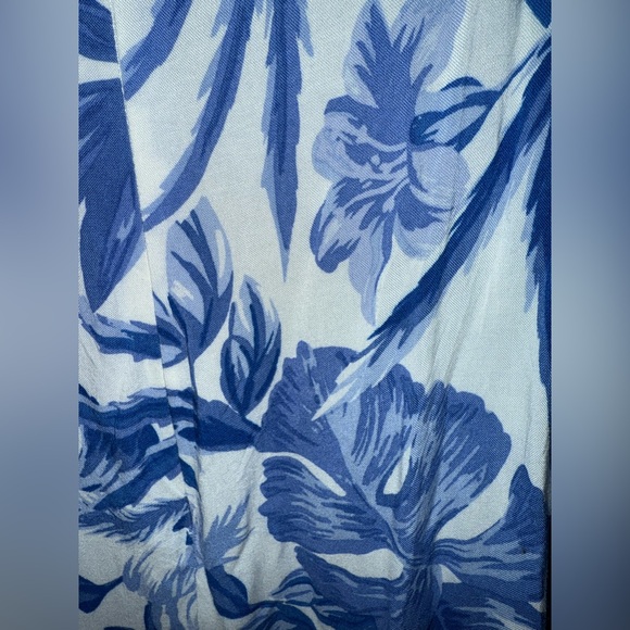 Seven Wonders Kiah Maxi Dress- Blue Floral Tropical cutout Sz XXL 12 - Picture 11 of 16